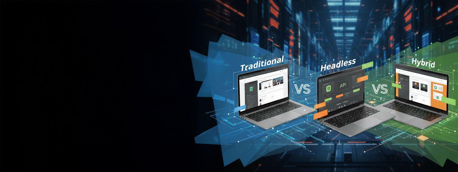 Traditional vs. Headless vs. Hybrid CMS